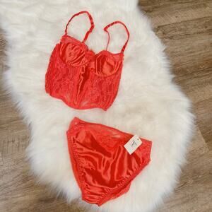 Valentino Intimo Vintage 2 Pc Bustier Lingerie Set - NWT, Size S